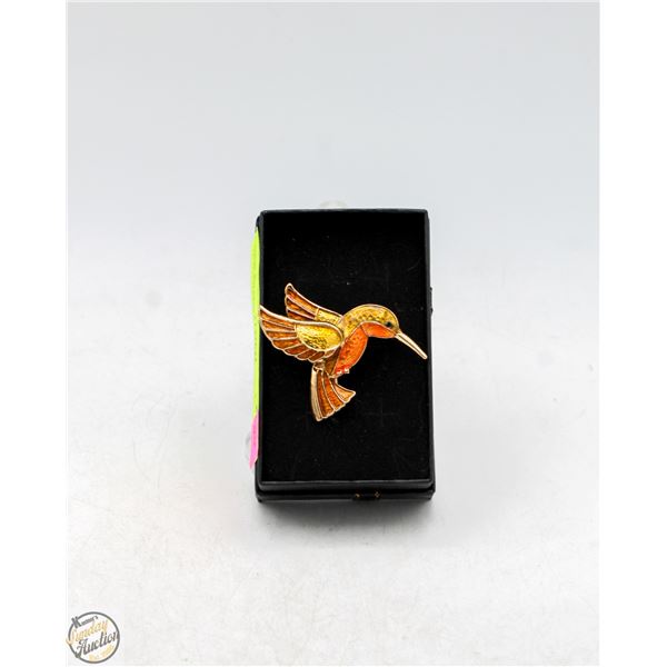 NEW ENAMEL FILLED HUMMINGBIRD WITH