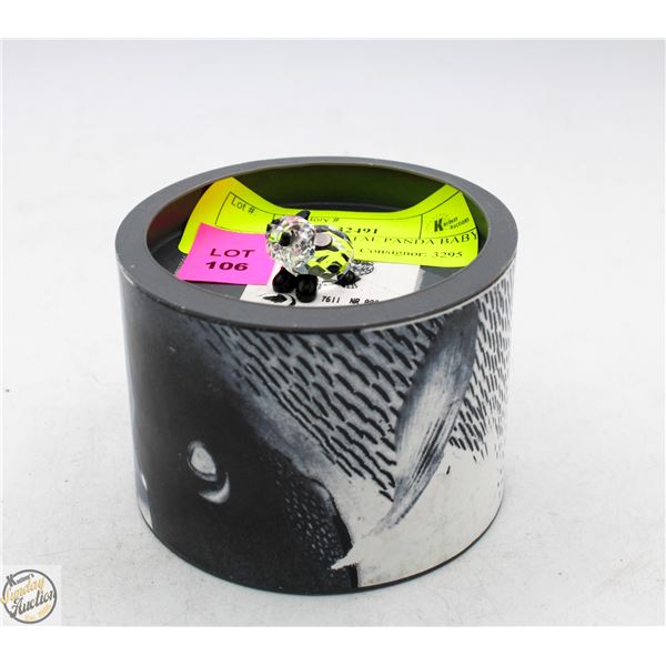 SWAROVSKI CRYSTAL PANDA BABY BEAR WITH