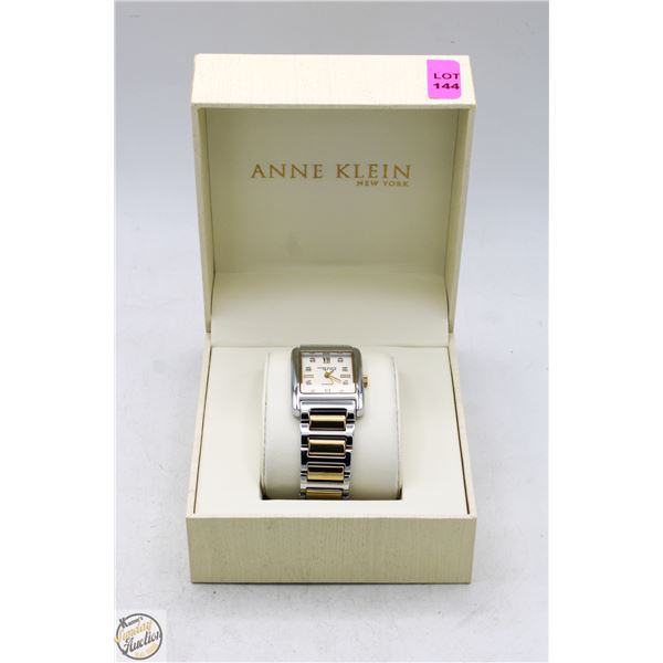 NEW ANNE KLEIN NEW YORK GENUINE DIAMOND WATCH