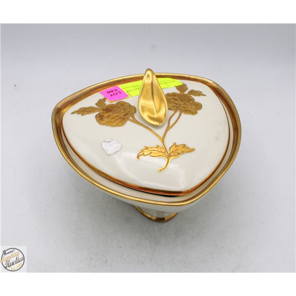 WALDERSHOF BAVARIA 22K GOLD DECORATED COVERED