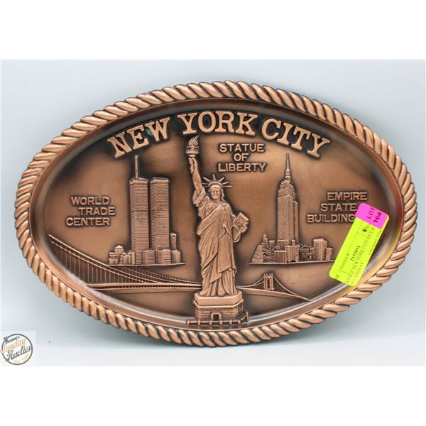 VINTAGE NEW YORK CITY METAL WALL DISPLAY