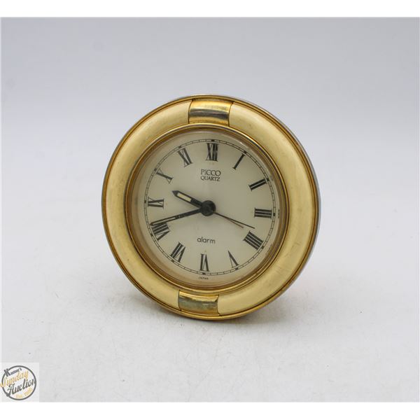 VINTAGE PICCO QUARTZ ALARM CLOCK, WORKS