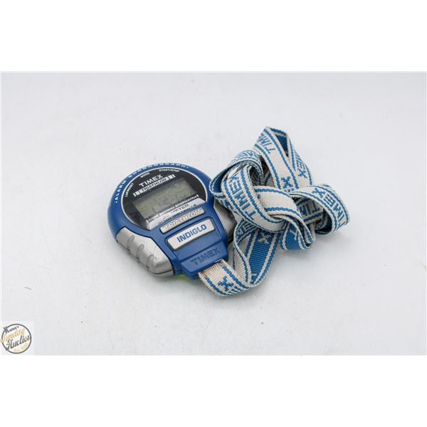 TIMEX INDIGLO STOPWATCH - USED FACE IS SCRATCHED