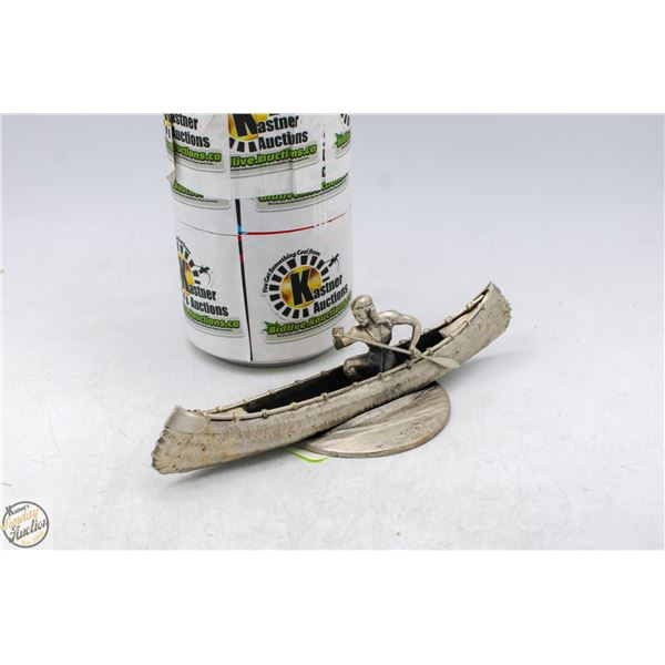 VINTAGE SLAVKO DUGAR ABORIGINAL MAN ON A CANOE