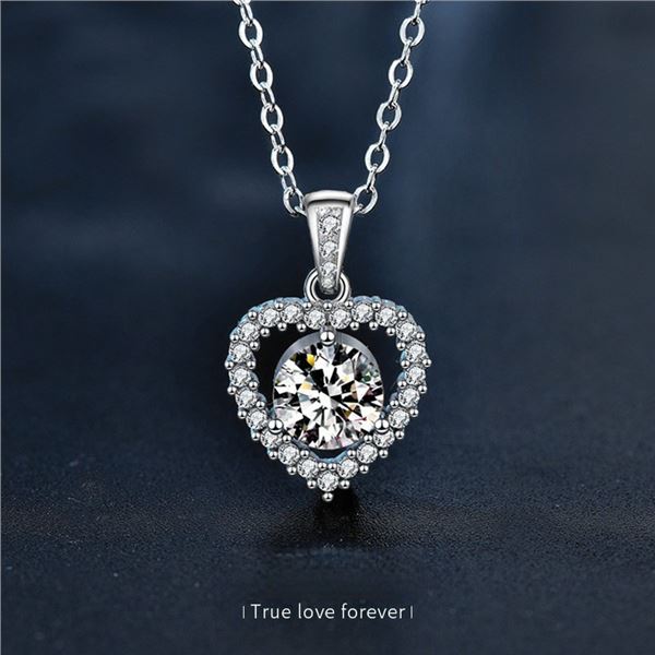 1 CT GRA CERTIFIED ROUND BRILLIANT 925S NECKLACE