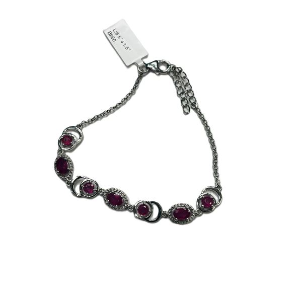 STERLING SILVER NATURAL ENHANCED RUBY (2.75CT)