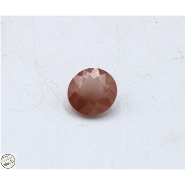 3.47CT ROUND CUT NATURAL OREGON SUNSTONE (ORANGE)