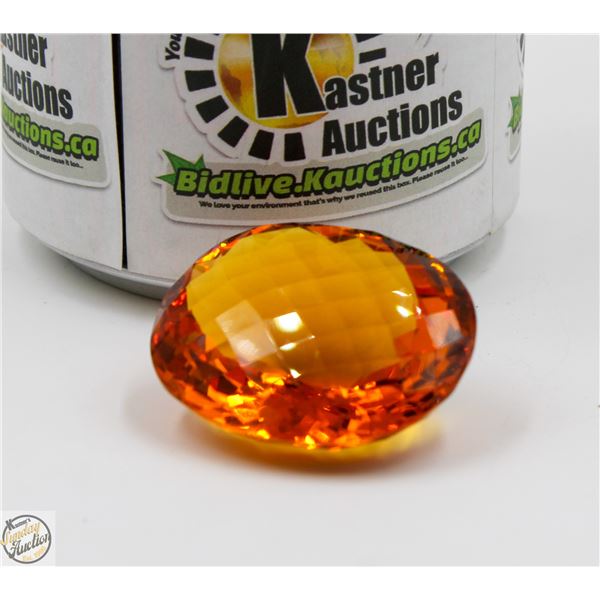 123.02 CTS NATURAL CITRINE GEMSTONE, COA $7,260.00