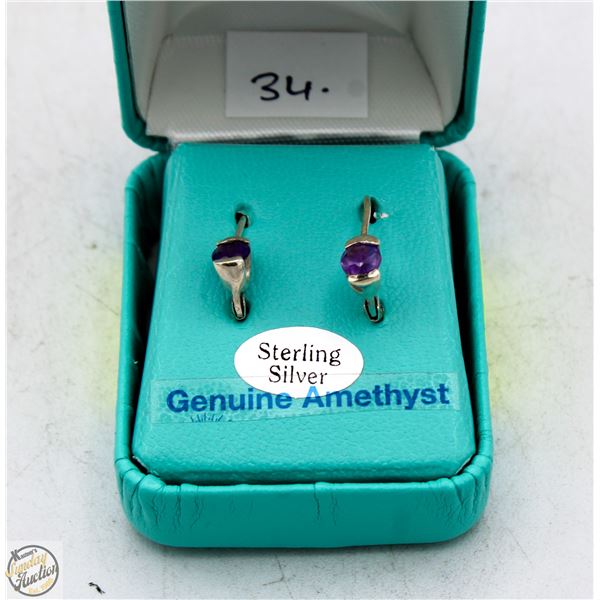 STERLING SILVER NATURAL AMETHYST (0.90CT)