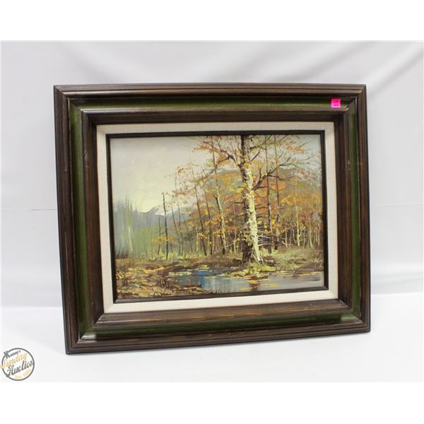 ESTATE FRAMED OIL ON CANVAS 19" X 23.5"