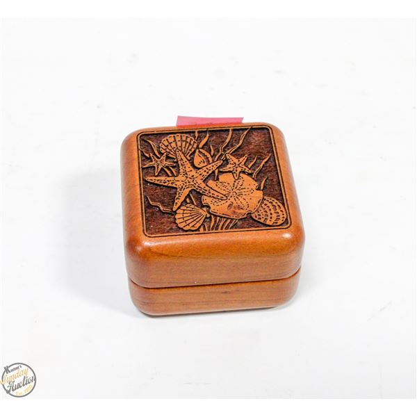 WOOD CARVED JEWELLERY BOX