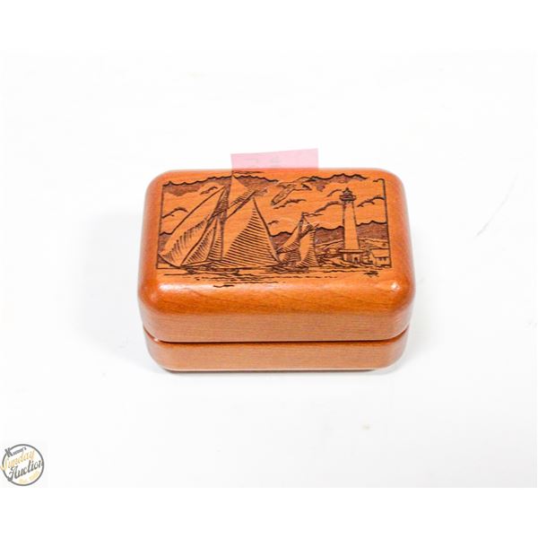 WOOD CARVED JEWELLERY BOX