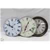 Image 1 : ESTATE LOT OF 3 WALL CLOCKS
