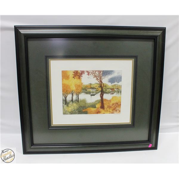 ESTATE FRAMED LTD EDITION LITHOGRAPH WALL HANGING