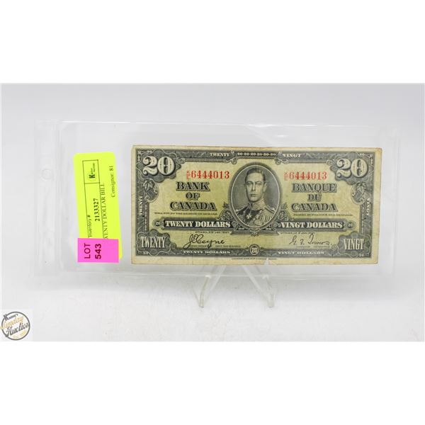 1937 TWENTY DOLLAR BILL