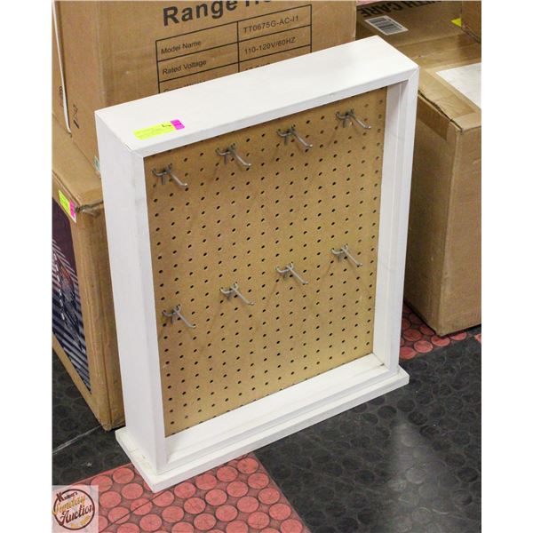 FREE STANDING WOODEN PEG BOARD