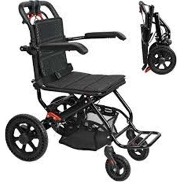 NEW PORTABLE ALUMINUM TRANSPORT WHEELCHAIR