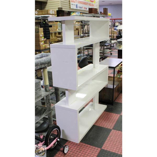WHITE DESIGNER 5-SHELF STORAGE/DISPLAY