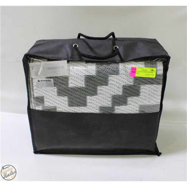 NEW GUGUTEA GREY OUTDOOR RUG 6X9FT