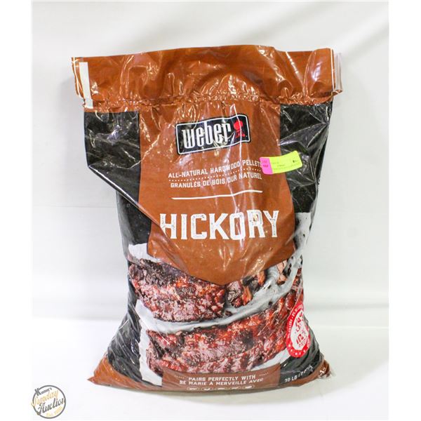 20LB WEBER HICKORY HARDWOOD PELLETS