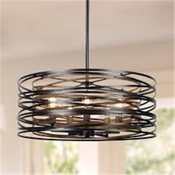 BRAND NEW 50CM DIAMETER DRUM CHANDELIER 5-LIGHT