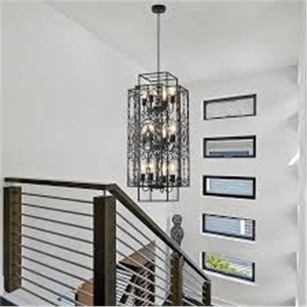 NEW W BOX HEADI 12-LIGHT FOYER CHANDELIER