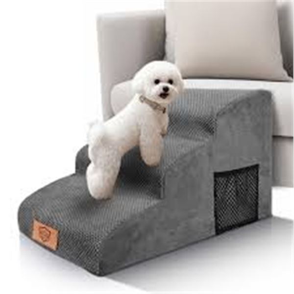 NEW POCBLUE DOG STAIRS FOR BED 15.7" 3 STEPS