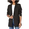 Image 1 : NEW THE DROP WOMENS BLAKE LONG BLAZER BLACK XL