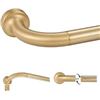 Image 1 : BRAND NEW 2PK WARM GOLD DISC CURTAIN ROD 28-48"
