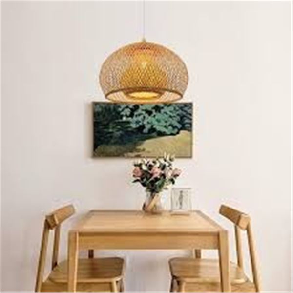 BRAND NEW WALMHOMIE 1 LIGHT BAMBOO PENDANT FIXTURE