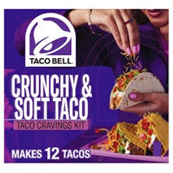 10 X 370G TACO BELL CRUNCHY & SOFT TACO DINNER KIT