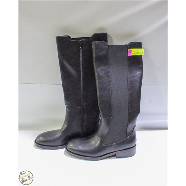 STEVE MADDEN BLACK HIGH BOOTS SIZE 10
