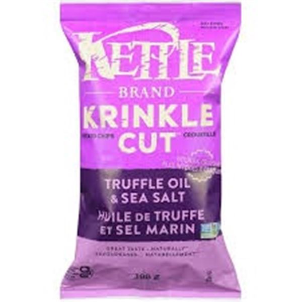 REPACKED 12 X 198G KETTLE CHIPS TRUFFLE SEA SALT
