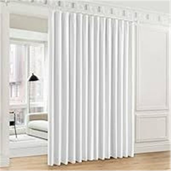 NEW LUMILOOM LINEN BLACKOUT CURTAINS 108" 2 PANELS