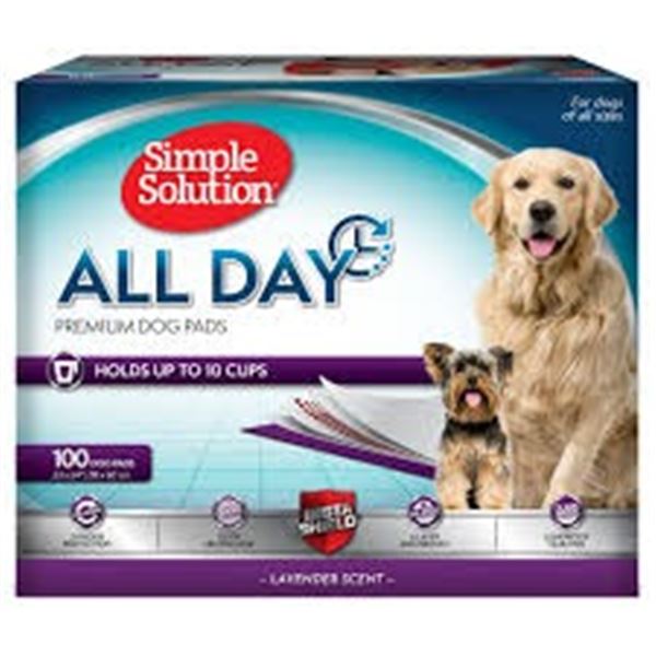 NEW W BOX 23 X 24" 100 DOG PADS SIMPLE SOLUTION
