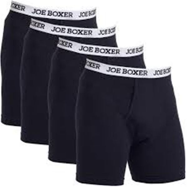NEW JOE BOXER 4PK BOXER BRIEFS MEDIUM BLACK