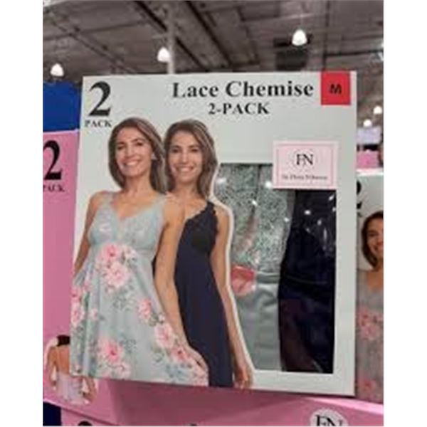 NEW FLOORA LACE CHEMISE 2PK XL