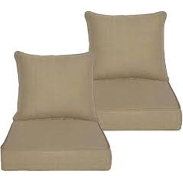 BRAND NEW LOCALIVE 22X24" 2PK PATIO CUSHIONS TOFFE