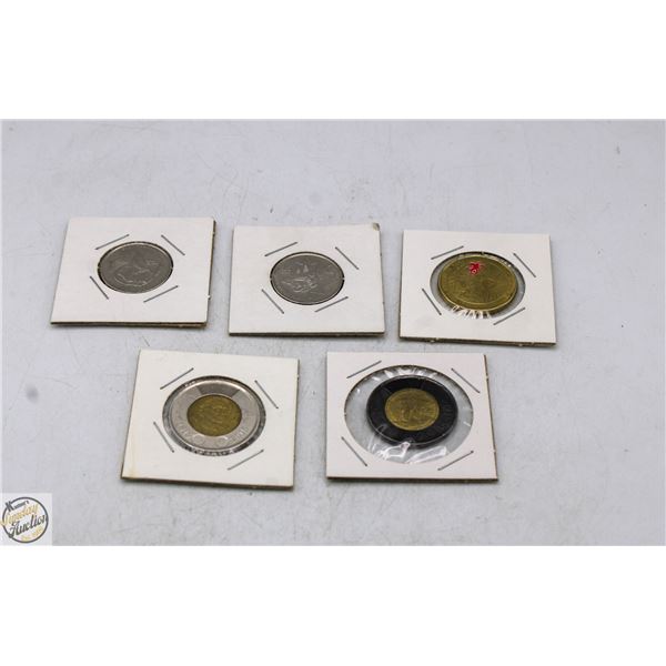 ESTATE CANADIAN COLLECTOR COINS IN SLEEVES