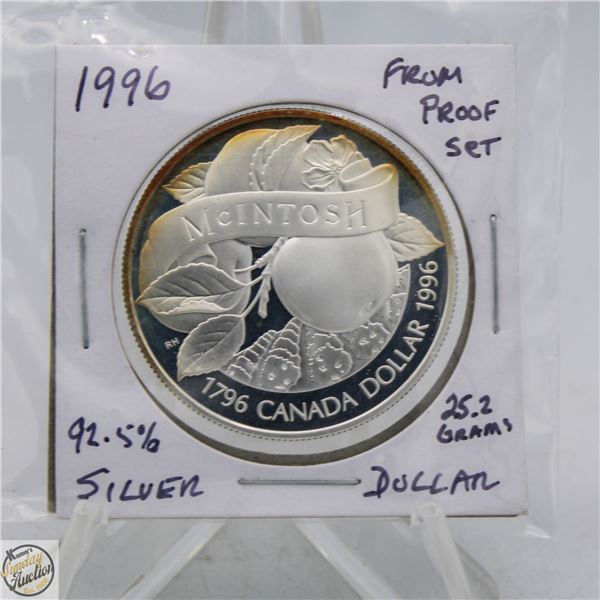 1996 MCINTOSH 92.5% SILVER DOLLAR FROM