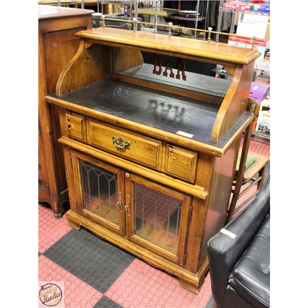 VINTAGE PINE BAR 51" X 18" X 40"