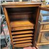 Image 3 : VINTAGE WOOD CABINET 52" X 18" X 29"