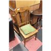 Image 1 : VINTAGE WOOD CHAIR (SEAT 'CUSHION' NOT ATTACHED)
