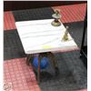 Image 1 : ANTIQUE CAST IRON LEGGED MARBLE ACCENT TABLE