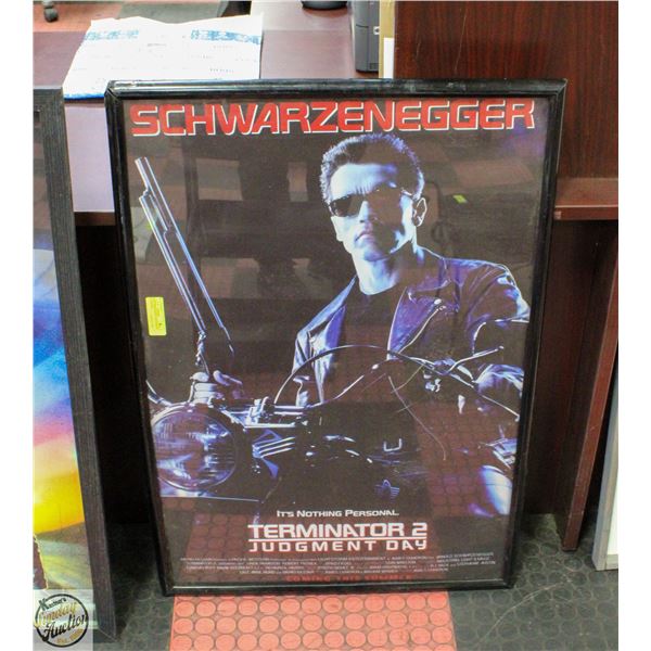 26 X 38 TERMINATOR 2 JUDGEMENT DAY FRAMED