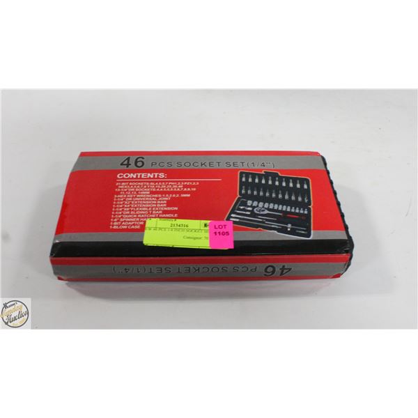 NEW 46 PCS 1/4 INCH SOCKET SET