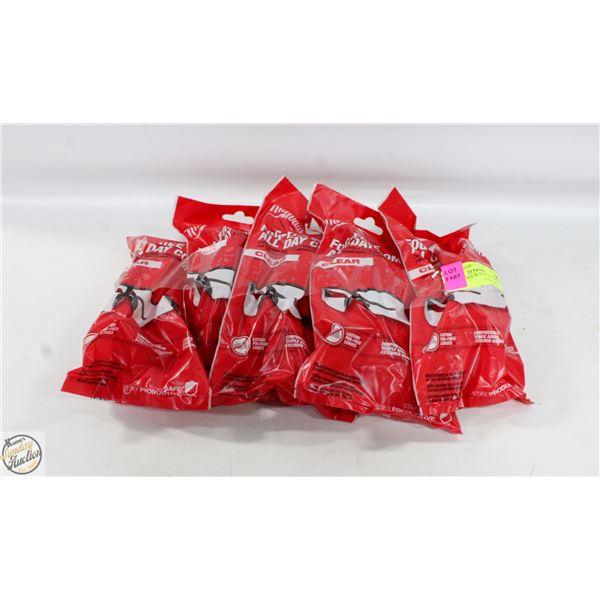 NEW 5 PAIRS MILWAUKEE SAFETY GLASSES