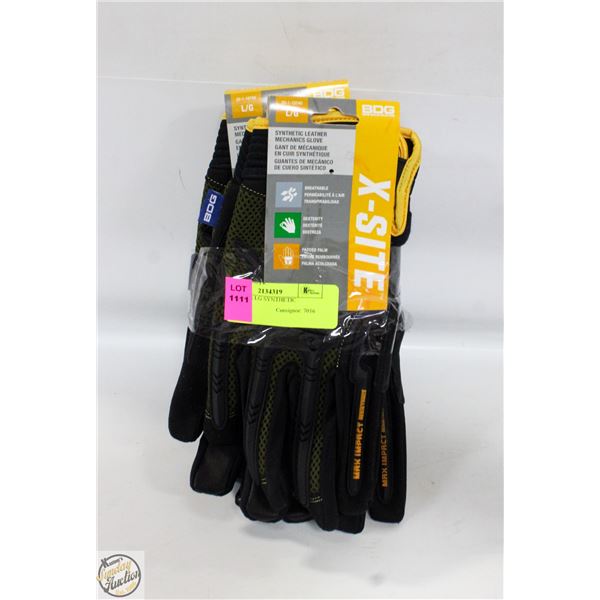 NEW 3 PAIRS LG SYNTHETIC LEATHER