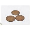 Image 1 : LOT OF 3 VARIOUS OLD CANADA LARGE 1 CENT COINS