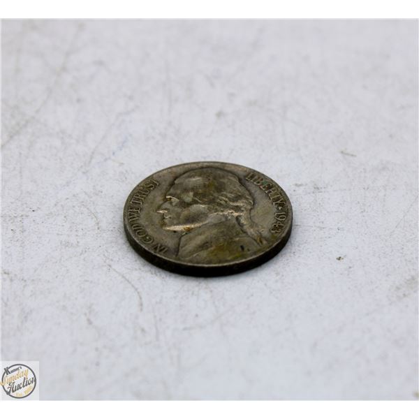 1943P SILVER WWII USA 5 CENTS COINS